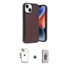 MARSİLYAN™- iPhone 14 Kılıf Kıvılcım Işık Serisi - Siyah Bilvis 3D Cam Ekran Koruyucu + Shine Kamera Lens - GD