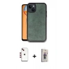 MARSİLYAN™- iPhone 14 Kılıf Kıvılcım Işık Serisi - Siyah Bilvis 3D Cam Ekran Koruyucu + Shine Kamera Lens - KI