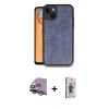 MARSİLYAN™- iPhone 14 Kılıf Kıvılcım Işık Serisi - Siyah Bilvis 3D Cam Ekran Koruyucu + Raze Metal Kamera Lens - GS