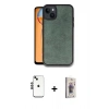MARSİLYAN™- iPhone 14 Kılıf Kıvılcım Işık Serisi - Siyah Bilvis 3D Cam Ekran Koruyucu + Shine Kamera Lens - SH
