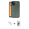 MARSİLYAN™- iPhone 14 Kılıf Kıvılcım Işık Serisi - Siyah Bilvis 3D Mat Cam Ekran Koruyucu + Diamond Kamera Lens - KI
