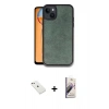 MARSİLYAN™- iPhone 14 Kılıf Kıvılcım Işık Serisi - Siyah Bilvis 3D Mat Cam Ekran Koruyucu + Diamond Kamera Lens - PE