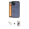 MARSİLYAN™- iPhone 14 Kılıf Kıvılcım Işık Serisi - Siyah Bilvis 3D Mat Cam Ekran Koruyucu + Diamond Kamera Lens - KI