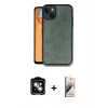 MARSİLYAN™- iPhone 14 Kılıf Kıvılcım Işık Serisi - Siyah Bilvis 3D Mat Cam Ekran Koruyucu + PVD Metal Kamera Lens - GS