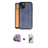 MARSİLYAN™- iPhone 14 Kılıf Kıvılcım Işık Serisi - Siyah Bilvis 3D Mat Cam Ekran Koruyucu + Raze Metal Kamera Lens - GS
