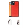 MARSİLYAN™- iPhone 14 Kılıf Kıvılcım Işık Serisi - Siyah Bilvis 3D Mat Cam Ekran Koruyucu + Shine Kamera Lens - KI