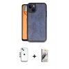 MARSİLYAN™- iPhone 14 Kılıf Kıvılcım Işık Serisi - Siyah Bilvis 3D Mat Cam Ekran Koruyucu + Shine Kamera Lens - MI