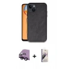 MARSİLYAN™- iPhone 14 Kılıf Kıvılcım Işık Serisi - Siyah Bilvis 3D Mat Cam Ekran Koruyucu + Raze Metal Kamera Lens - SH