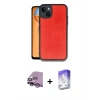 MARSİLYAN™- iPhone 14 Kılıf Kıvılcım Işık Serisi - Siyah Bilvis 5in1 3D Magic Cam Ekran Koruyucu + Mor Raze Metal Kamera Lens