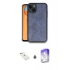 MARSİLYAN™- iPhone 14 Kılıf Kıvılcım Işık Serisi - Siyah Bilvis 5in1 3D Magic Cam Ekran Koruyucu + Pembe Diamond Kamera Lens