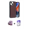 MARSİLYAN™- iPhone 14 Kılıf Kıvılcım Işık Serisi - Siyah Bilvis 5in1 3D Magic Cam Ekran Koruyucu + Raze Metal Kamera Lens - KI