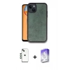 MARSİLYAN™- iPhone 14 Kılıf Kıvılcım Işık Serisi - Siyah Bilvis 5in1 3D Magic Cam Ekran Koruyucu + Shine Kamera Lens - YL