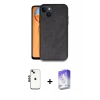 MARSİLYAN™- iPhone 14 Kılıf Kıvılcım Işık Serisi - Siyah Bilvis 5in1 3D Magic Cam Ekran Koruyucu + Siyah Shine Kamera Lens