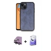 MARSİLYAN™- iPhone 14 Kılıf Kıvılcım Işık Serisi - Siyah Bilvis 5in1 5D Magic Hayalet Cam Ekran Koruyucu + Raze Metal Kamera Lens - SH