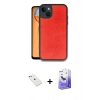 MARSİLYAN™- iPhone 14 Kılıf Kıvılcım Işık Serisi - Siyah Bilvis 5in1 5D Magic Hayalet Cam Ekran Koruyucu + Diamond Kamera Lens - SABE