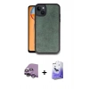 MARSİLYAN™- iPhone 14 Kılıf Kıvılcım Işık Serisi - Siyah Bilvis 5in1 5D Magic Hayalet Cam Ekran Koruyucu + Raze Metal Kamera Lens - GS