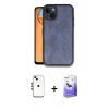 MARSİLYAN™- iPhone 14 Kılıf Kıvılcım Işık Serisi - Siyah Bilvis 5in1 5D Magic Hayalet Cam Ekran Koruyucu + Shine Kamera Lens - GD