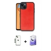 MARSİLYAN™- iPhone 14 Kılıf Kıvılcım Işık Serisi - Siyah Bilvis 5in1 5D Magic Hayalet Cam Ekran Koruyucu + Shine Kamera Lens - YL