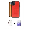 MARSİLYAN™- iPhone 14 Kılıf Kıvılcım Işık Serisi - Siyah Bilvis 5in1 5D Magic Hayalet Cam Ekran Koruyucu + Shine Kamera Lens - KI