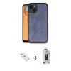 MARSİLYAN™- iPhone 14 Kılıf Kıvılcım Işık Serisi - Siyah Bilvis Hayalet Cam Ekran Koruyucu + Diamond Kamera Lens - SABE