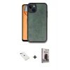 MARSİLYAN™- iPhone 14 Kılıf Kıvılcım Işık Serisi - Siyah Bilvis Hayalet Cam Ekran Koruyucu + Diamond Kamera Lens - KI