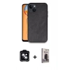 MARSİLYAN™- iPhone 14 Kılıf Kıvılcım Işık Serisi - Siyah Bilvis Hayalet Cam Ekran Koruyucu + PVD Metal Kamera Lens - MI
