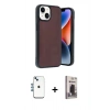 MARSİLYAN™- iPhone 14 Kılıf Kıvılcım Işık Serisi - Siyah Bilvis Hayalet Cam Ekran Koruyucu + Shine Kamera Lens - MI