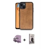 MARSİLYAN™- iPhone 14 Kılıf Kıvılcım Işık Serisi - Siyah Bilvis Hayalet Cam Ekran Koruyucu + Raze Metal Kamera Lens - MR