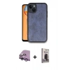 MARSİLYAN™- iPhone 14 Kılıf Kıvılcım Işık Serisi - Siyah Bilvis Hayalet Cam Ekran Koruyucu + Raze Metal Kamera Lens - MR