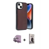 MARSİLYAN™- iPhone 14 Kılıf Kıvılcım Işık Serisi - Siyah Bilvis Hayalet Cam Ekran Koruyucu + Raze Metal Kamera Lens - MR
