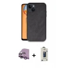 MARSİLYAN™- iPhone 14 Kılıf Kıvılcım Işık Serisi - Siyah Bilvis Hayalet Cam Ekran Koruyucu + Mor Raze Metal Kamera Lens