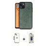 MARSİLYAN™- iPhone 14 Kılıf Kıvılcım Işık Serisi - Siyah Bilvis Hayalet Cam Ekran Koruyucu + Shine Kamera Lens - GD