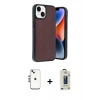 MARSİLYAN™- iPhone 14 Kılıf Kıvılcım Işık Serisi - Siyah Bilvis Hayalet Cam Ekran Koruyucu + Shine Kamera Lens - GS