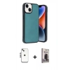 MARSİLYAN™- iPhone 14 Kılıf Kıvılcım Işık Serisi - Siyah Bilvis Hayalet Cam Ekran Koruyucu + Shine Kamera Lens - GS
