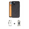 MARSİLYAN™- iPhone 14 Kılıf Kıvılcım Işık Serisi - Siyah Bilvis Hayalet Cam Ekran Koruyucu + Shine Kamera Lens - GS