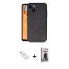 MARSİLYAN™- iPhone 14 Kılıf Kıvılcım Işık Serisi - Siyah Bilvis Hayalet Cam Ekran Koruyucu + Diamond Kamera Lens - SABE