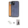 MARSİLYAN™- iPhone 14 Kılıf Kıvılcım Işık Serisi - Siyah Bilvis Hayalet Cam Ekran Koruyucu + Diamond Kamera Lens - YL