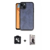 MARSİLYAN™- iPhone 14 Kılıf Kıvılcım Işık Serisi - Siyah Bilvis Hayalet Cam Ekran Koruyucu + PVD Metal Kamera Lens - YL