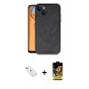 MARSİLYAN™- iPhone 14 Kılıf Kıvılcım Işık Serisi - Siyah Buffer Cam Ekran Koruyucu + Diamond Kamera Lens - YL