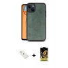 MARSİLYAN™- iPhone 14 Kılıf Kıvılcım Işık Serisi - Siyah Buffer Cam Ekran Koruyucu + Diamond Kamera Lens - YL