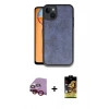 MARSİLYAN™- iPhone 14 Kılıf Kıvılcım Işık Serisi - Siyah Buffer Cam Ekran Koruyucu + Raze Metal Kamera Lens - KI