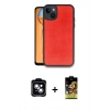MARSİLYAN™- iPhone 14 Kılıf Kıvılcım Işık Serisi - Siyah Buffer Cam Ekran Koruyucu + PVD Metal Kamera Lens - MI