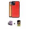 MARSİLYAN™- iPhone 14 Kılıf Kıvılcım Işık Serisi - Siyah Buffer Cam Ekran Koruyucu + Raze Metal Kamera Lens - SH