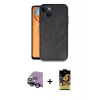MARSİLYAN™- iPhone 14 Kılıf Kıvılcım Işık Serisi - Siyah Buffer Cam Ekran Koruyucu + Raze Metal Kamera Lens - SH