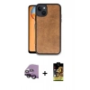 MARSİLYAN™- iPhone 14 Kılıf Kıvılcım Işık Serisi - Siyah Buffer Cam Ekran Koruyucu + Raze Metal Kamera Lens - SH