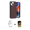 MARSİLYAN™- iPhone 14 Kılıf Kıvılcım Işık Serisi - Siyah Buffer Cam Ekran Koruyucu + Shine Kamera Lens - GS