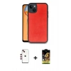 MARSİLYAN™- iPhone 14 Kılıf Kıvılcım Işık Serisi - Siyah Buffer Cam Ekran Koruyucu + Shine Kamera Lens - KI