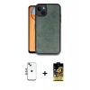 MARSİLYAN™- iPhone 14 Kılıf Kıvılcım Işık Serisi - Siyah Buffer Cam Ekran Koruyucu + Shine Kamera Lens - MI