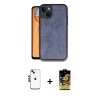MARSİLYAN™- iPhone 14 Kılıf Kıvılcım Işık Serisi - Siyah Buffer Cam Ekran Koruyucu + Siyah Shine Kamera Lens