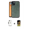 MARSİLYAN™- iPhone 14 Kılıf Kıvılcım Işık Serisi - Siyah Buffer Cam Ekran Koruyucu + Siyah Shine Kamera Lens